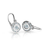 Dětské náušnice Danfil C2400 z bílého zlata s kamínky White