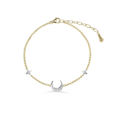 Zlatý dámský náramek DF 5145, z kombinace žlutého a bílého zlata s brilianty