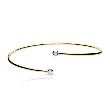 Zlatý dámský náramek DF 5786 ze žlutého a bílého zlata, s brilianty, velikost L