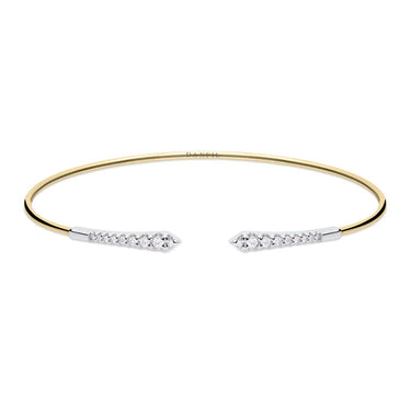 Zlatý dámský náramek DF 5815 ze žlutého a bílého zlata, s brilianty