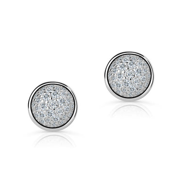 Zlaté dámské náušnice DF 3258, briliantové, bílé zlato