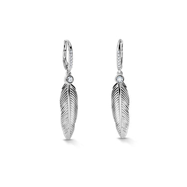 Zlaté dámské náušnice DF 3958, briliantové, bílé zlato