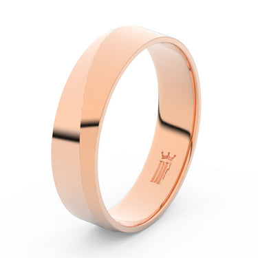 Prsten Danfil DLR3035 růžové zlato 585/1000 s bez kameneem povrch lesk
