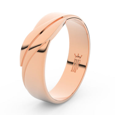 Prsten Danfil DLR3040 růžové zlato 585/1000 s bez kameneem povrch lesk