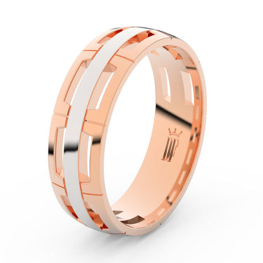 Prsten Danfil DLR3049 růžové zlato 585/1000 bez kamene povrch RH