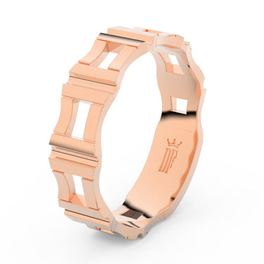 Pánský snubní prsten Danfil DLR3085 z růžového zlata