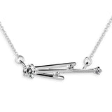 Dámský náhrdelník Kometa DF 4121 s řetízkem, bílé zlato, s brilianty