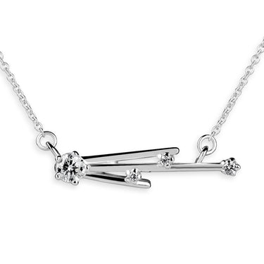 Dámský náhrdelník Kometa DF 4121 s řetízkem, bílé zlato, s brilianty