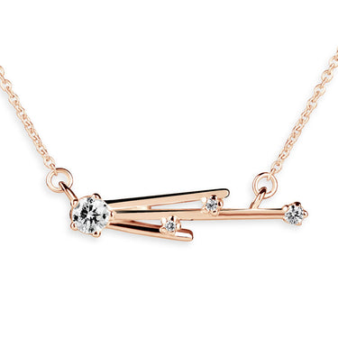 Dámský náhrdelník Kometa DF 4121 s řetízkem, růžové zlato, s brilianty