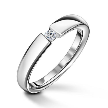 Diona | Zásnubní prsten se středovým diamantem 0.055ct, bílé zlato