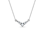 Zlatý dámský náhrdelník DF 4215, bílé zlato, s briliantem