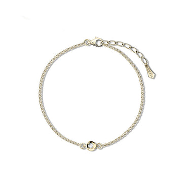 Zlatý dámský náramek DF 4208 ze žlutého zlata, s brilianty