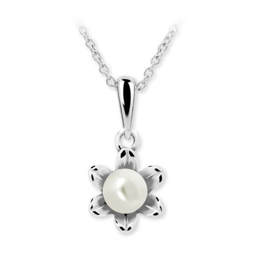Dětský perlový přívěsek Danfil C2239 z bílého zlata, přírodní sladkovodní perla