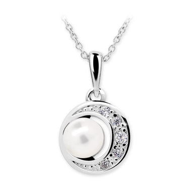 Dětský perlový přívěsek Danfil C2256 z bílého zlata, přírodní sladkovodní perla