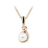 Dětský přívěsek s perlou Danfil C2408 z růžového zlata, přírodní sladkovodní perla