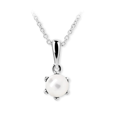 Dětský perlový přívěsek Danfil C2482 z bílého zlata, přírodní sladkovodní perla