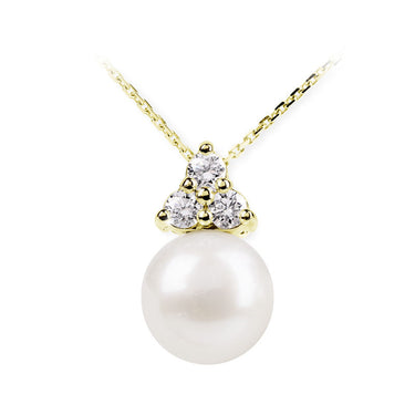 Zlatý přívěsek s perlou DF 2666, žluté zlato, sladkovodní