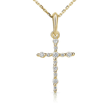 Zlatý dámský přívěsek DF 4200, žluté zlato, s briliantem