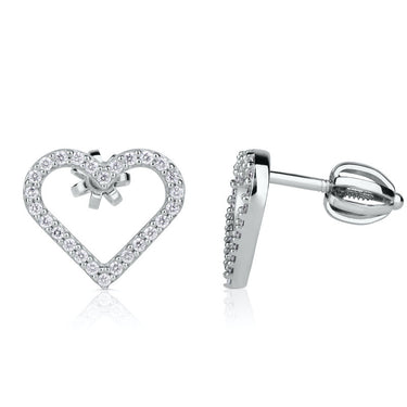 Zlaté dámské náušnice DF 4368, briliantové, bílé zlato