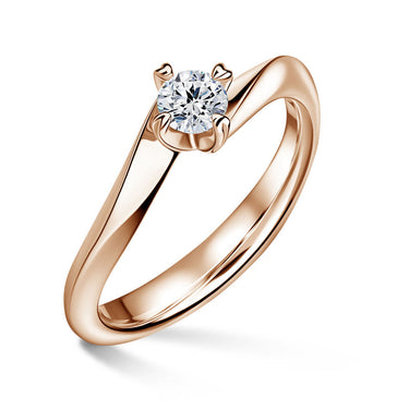 Freya | Zásnubní prsten se středovým diamantem 0.258ct, růžové zlato