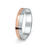 Prsten Danfil DF06/P bílé+červené 585/1000 bez kamene, povrch brus