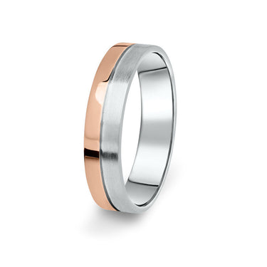 Prsten Danfil DF06/P bílé+červené 585/1000 bez kamene, povrch brus