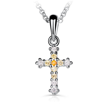 Přívěšek pro maminku Danfil křížek C5078 z bílého zlata