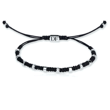 Diamantový šňůrkový náramek DF 5179 bílé zlato