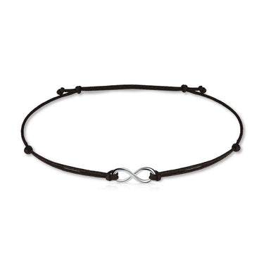 Zlatý šňůrkový náramek nekonečno Danfil DLB5188, bílé zlato