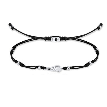 Náramek se zlatým andělským křídlem Danfil DLB5190, bílé zlato