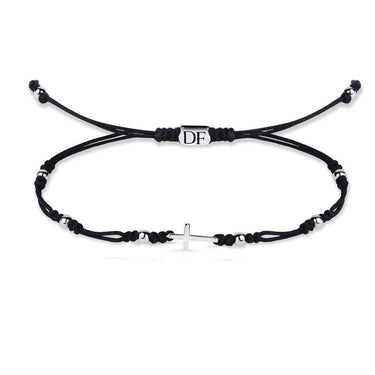 Náramek se zlatým křížkem Danfil DLB5191, bílé zlato