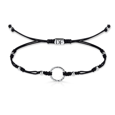 Náramek se zlatým krouceným kroužkem Danfil DLB5193, bílé zlato