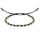 Zlatý náramek se šňůrkou Danfil DLB5189, žluté zlato