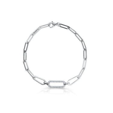 Zlatý náramek DF 5759 z bílého zlata, s briliantem