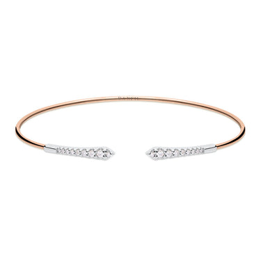 Zlatý dámský náramek DF 5815 z bílého a růžového zlata, s brilianty