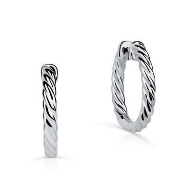 Zlaté kruhové náušnice DLE 4325, bílé zlato