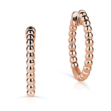 Zlaté kruhové náušnice DLE 5075, růžové zlato