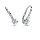 Dětské náušnice Danfil C5212 z bílého zlata s kamínky White, zapínání klapka