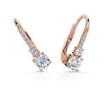 Dětské náušnice Danfil C5212 z růžového zlata s kamínky White, zapínání klapka