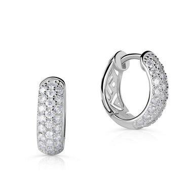 Zlaté dámské náušnice DF 4059, briliantové, bílé zlato