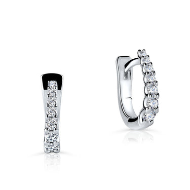 Zlaté dámské náušnice DF 5577, briliantové, bílé zlato