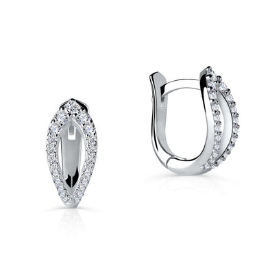 Zlaté dámské náušnice DF 5581, briliantové, bílé zlato