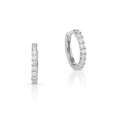 Zlaté dámské náušnice DF 4050, briliantové, bílé zlato