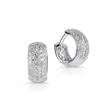 Zlaté dámské náušnice DF 4062, briliantové, bílé zlato