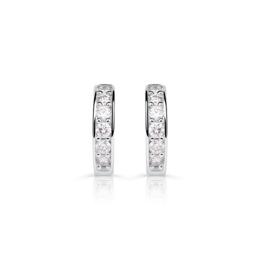 Zlaté dámské náušnice DF 4065, briliantové, bílé zlato