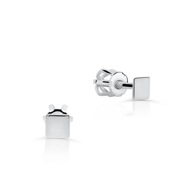 Zlaté náušnice DLE 5651, bílé zlato