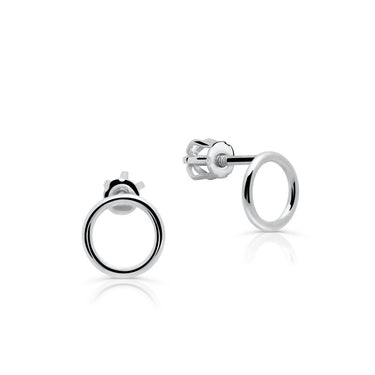 Zlaté dámské náušnice DLE 5694, bílé zlato