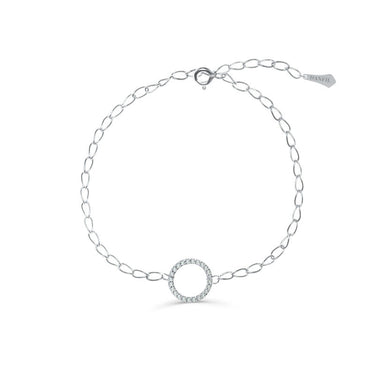 Zlatý dámský náramek DF 5728 z bílého zlata, s brilianty