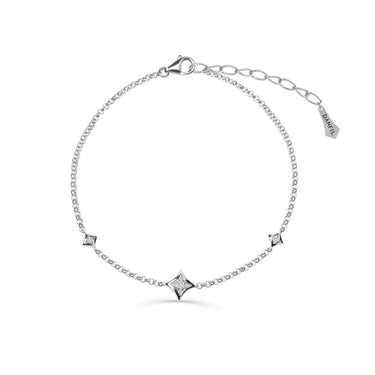 Zlatý dámský náramek DF 5119 z bílého zlata, s brilianty