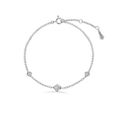 Zlatý dámský náramek DF 5123 z bílého zlata, s brilianty